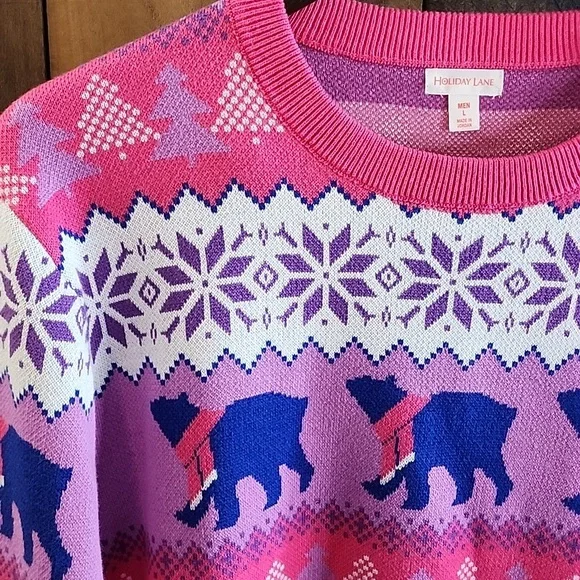 Charter Club Holiday Lane Men's Sweater Size L - Picture 3 of 6